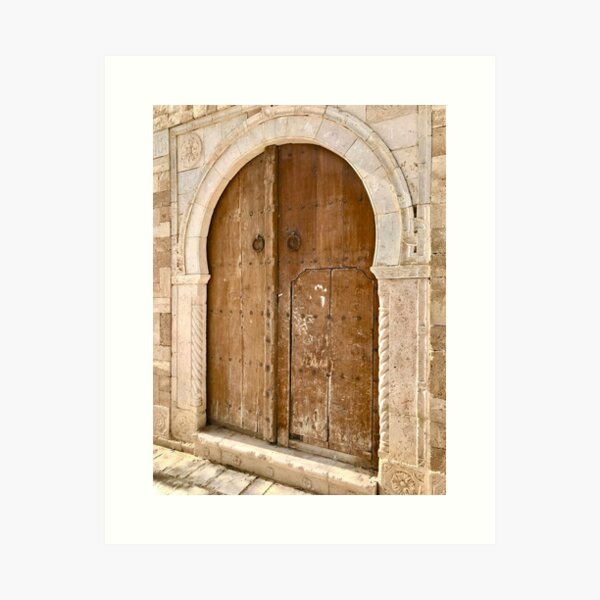 Beautiful authentic wooden door, Arabic style Art Print