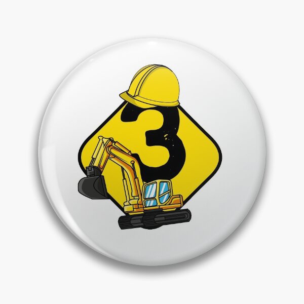 Item preview, Excavator 3 years kids 3rd birthday gift idea designed and sold by LuminOrb.