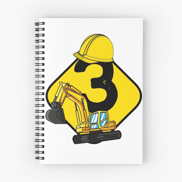 Item preview, Excavator 3 years kids 3rd birthday gift idea designed and sold by LuminOrb.