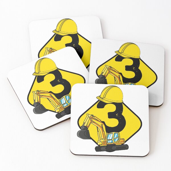 Item preview, Excavator 3 years kids 3rd birthday gift idea designed and sold by LuminOrb.