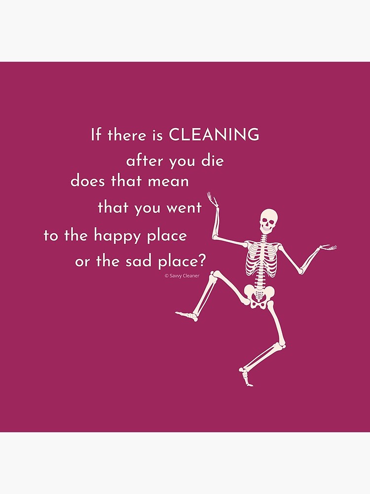 Thumbnail 5 of 5, Coasters (Set of 4), After You Die Skeleton Halloween Cleaning Humor designed and sold by SavvyCleaner.