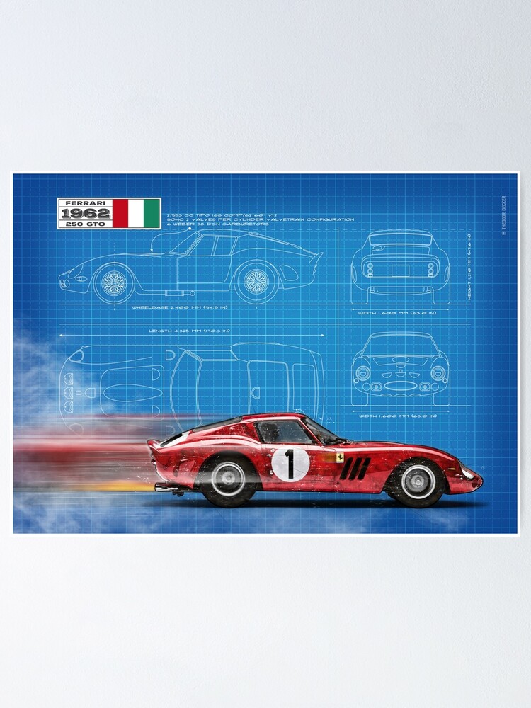 Poster, Quadro Ferrari - berlinetta su Europosters