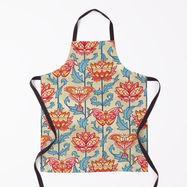 Item preview, Mid-Century Moth Damask On Gold designed and sold by TigaTiga.