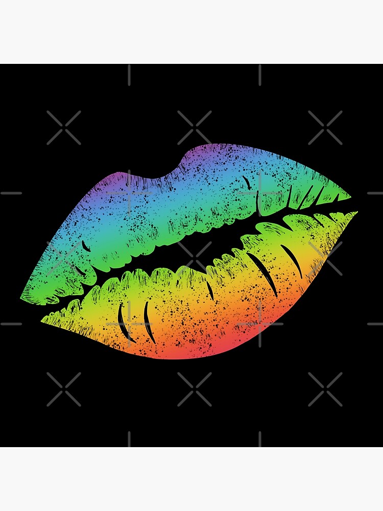 Kissing Rainbow Lips Gradient Lgbtq Pride Flag Poster By Gerhanj Redbubble 0791