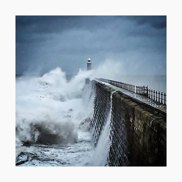 Turbulence, North Pier, Tynemouth Photographic Print
