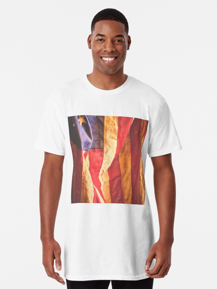 Thumbnail 1 of 5, Long T-Shirt, American Old Flag designed and sold by Claudiocmb.