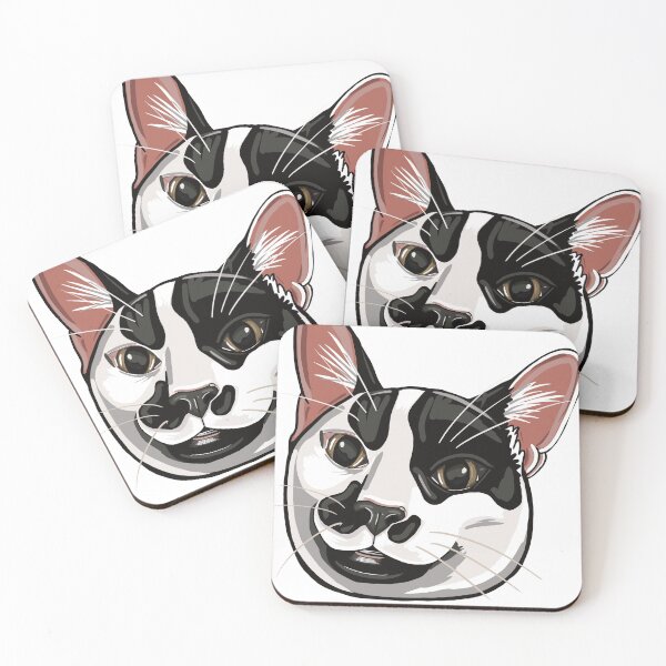 Item preview, Black and white cat designed and sold by Colonels  Basement.