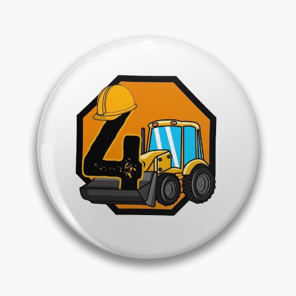 Item preview, Backhoe children's 4th birthday 4 year excavator designed and sold by LuminOrb.