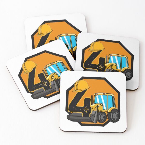 Item preview, Backhoe children's 4th birthday 4 year excavator designed and sold by LuminOrb.