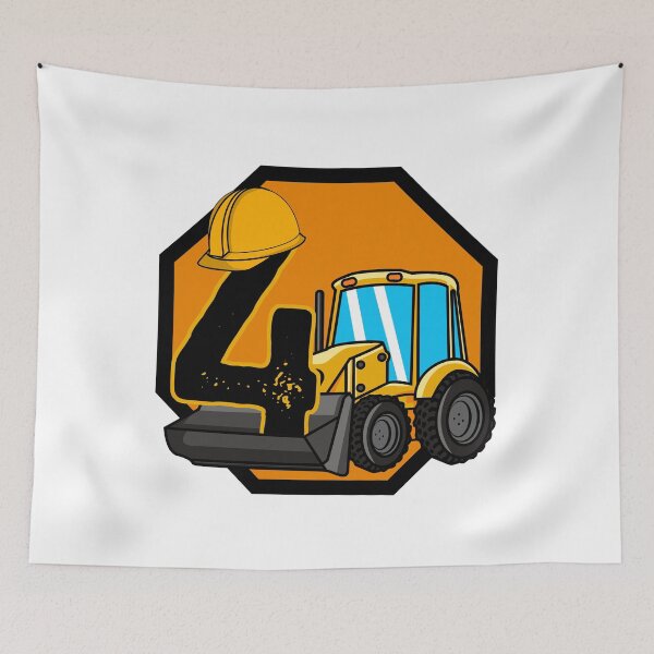 Item preview, Backhoe children's 4th birthday 4 year excavator designed and sold by LuminOrb.