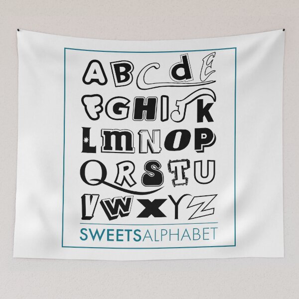 Item preview, Sweets alphabet A to Z designed and sold by BlimeyPrints.