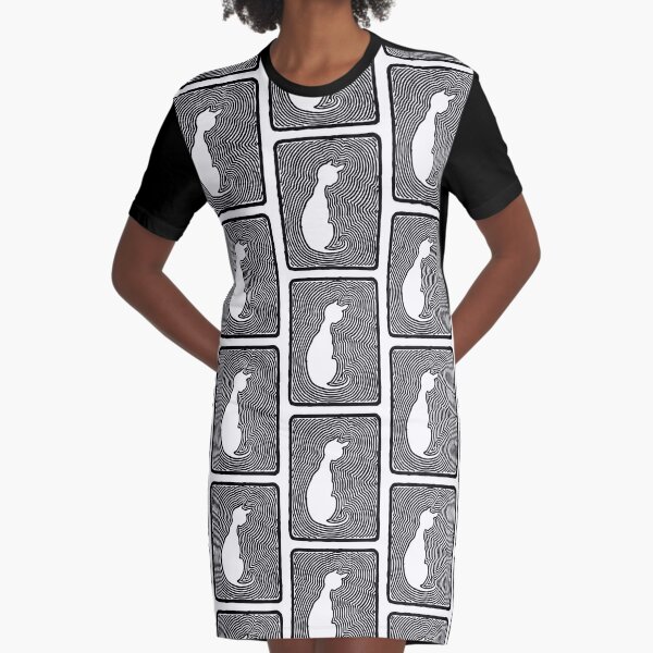 Vortex, optical illusion black and white Graphic T-Shirt Dress for Sale by  aapshop