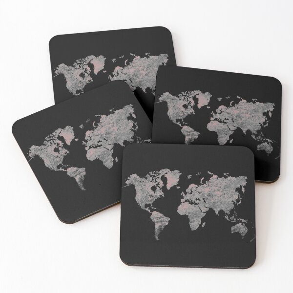 Item preview, World Map Rose Gold Pink Vintage designed and sold by MousaObaid.