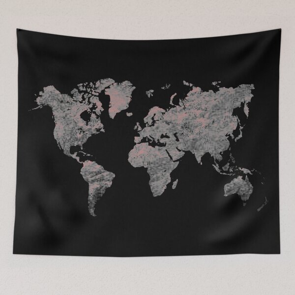 Item preview, World Map Rose Gold Pink Vintage designed and sold by MousaObaid.