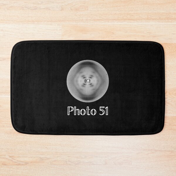 Item preview, Photo 51  X-ray diffraction of DNA by Rosalind Franklin, Raymond Gosling Nature Women in STEM science black designed and sold by labstud.