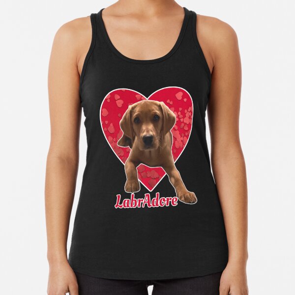 Fox Red Labrador - Heart LabrAdore Racerback Tank Top