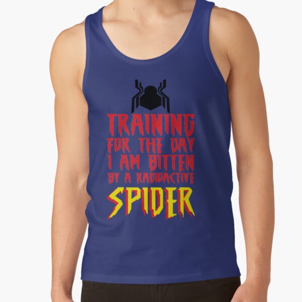 Artikel-Vorschau von Training für den Tag bin ich gebissen von einem radioaktiven Spider MCU Tank Top, designt und verkauft von xxdude4xx.