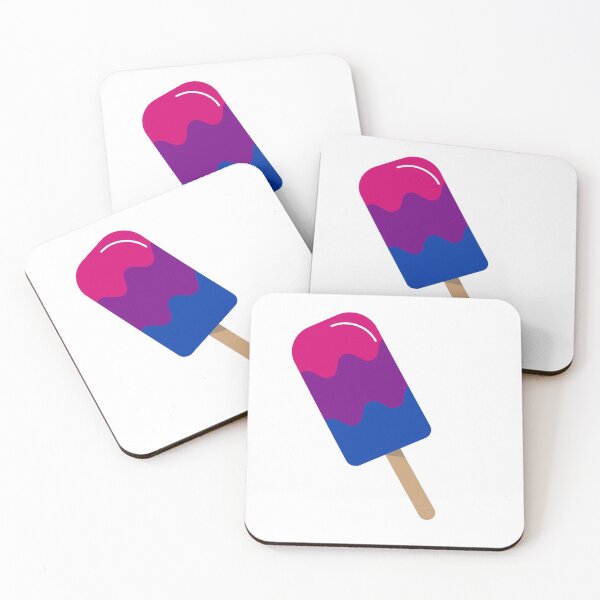 Item preview, Subtle Bisexual Pride Ice Cream Popsicle Stick designed and sold by meicha.