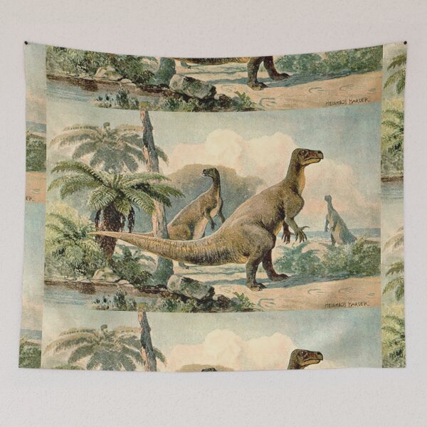 Item preview, Iguanodon  Heinrich Harder vintage illustration designed and sold by Vintage Designs +.