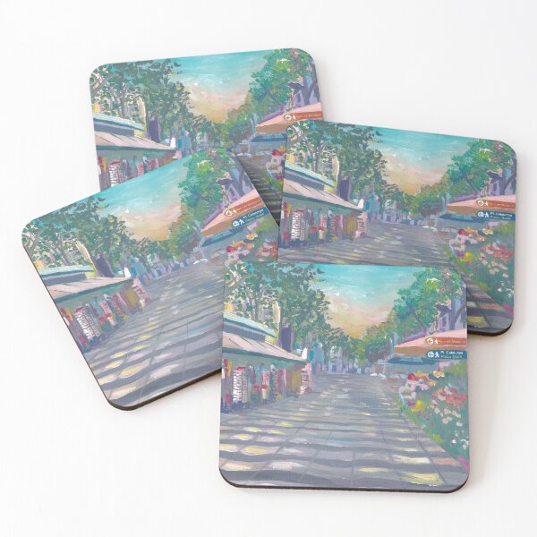 Item preview, Barcelona Rambla Street Scene With Signpost designed and sold by artshop77.