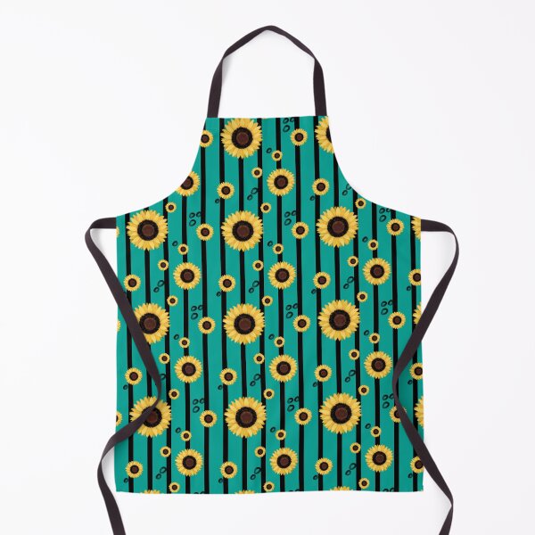Item preview, Striped Sunflower Seamless Pattern, Sunflowers, Green background designed and sold by pookkudesign.