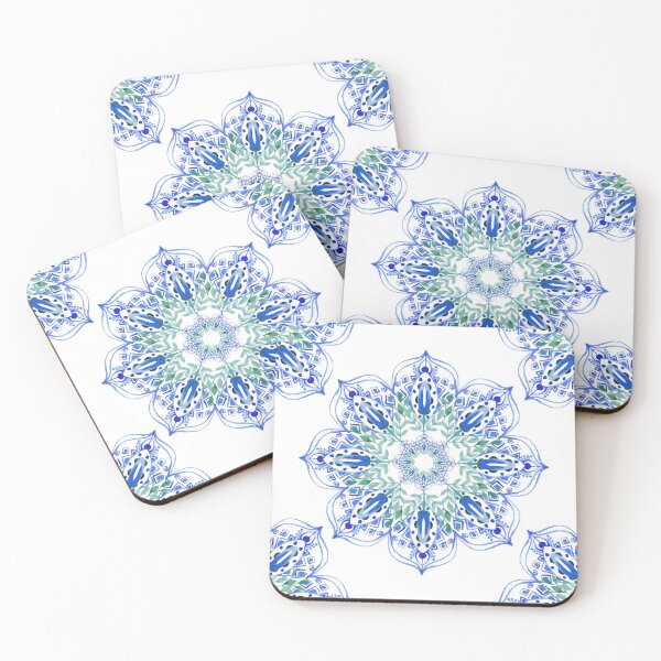 Item preview, Mandala - Blue watercolor designed and sold by aleibanez.