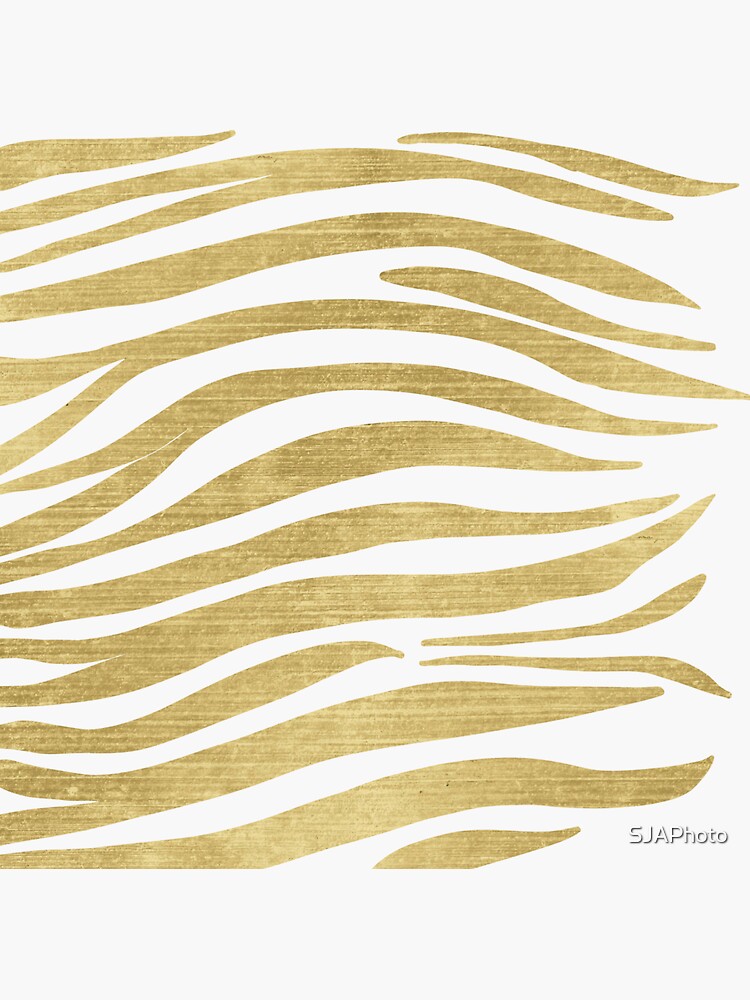 "Gold zebra print" Sticker for Sale by SJAPhoto Redbubble