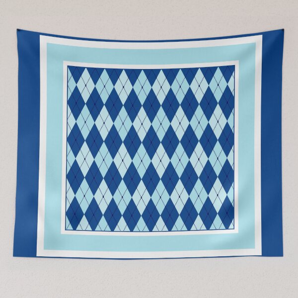 Aperçu de l'œuvre Argyle bleu chic créée et vendue par vortexatelier.