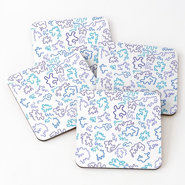 Item preview, Abstract Squiggle Art - BLUE PURPLE designed and sold by beccaamac.
