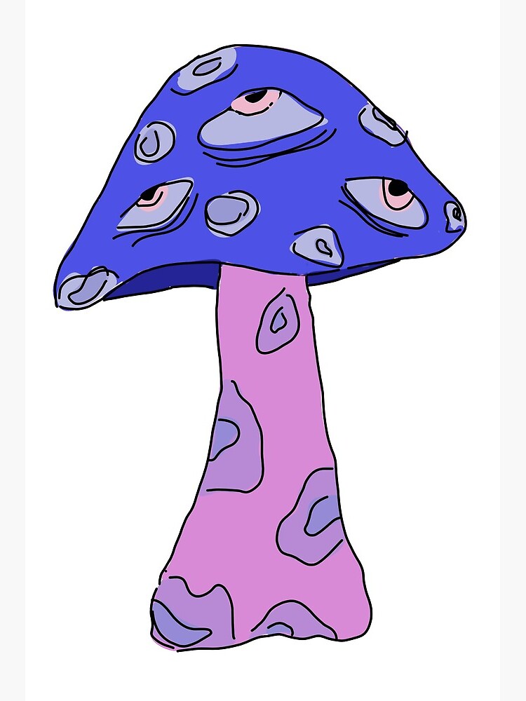 Cartoon Drawing of Magic Psychedelic Mushroom Smiling on the Moon Cute  Adorable · Creative Fabrica