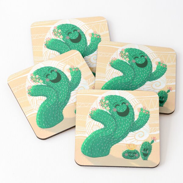 Item preview, Happy Dancing Mama Cactus with fun aztec background designed and sold by Shelleywebb.