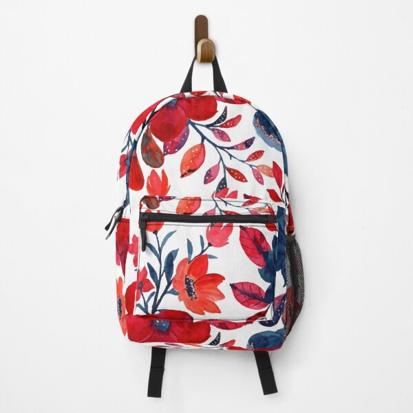 Item preview, Happy and Bright, Floral Watercolor Design, Red and Blue designed and sold by meggydesigns.