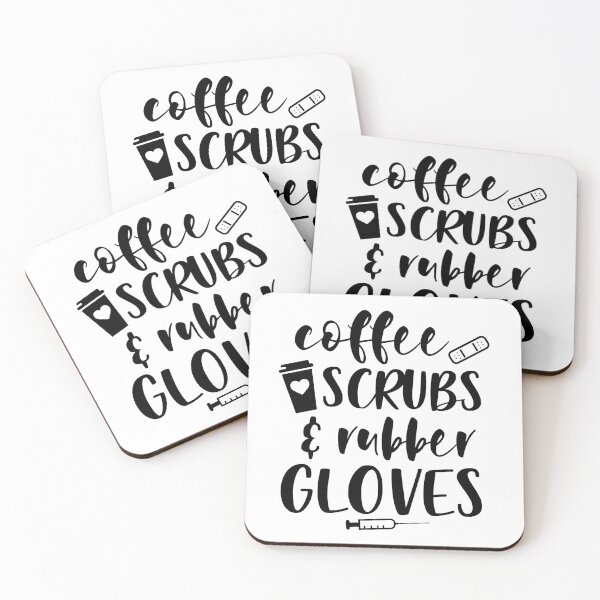 Item preview, Coffee Scrubs And Rubber Gloves Funny Nurse Quote designed and sold by Briekel.