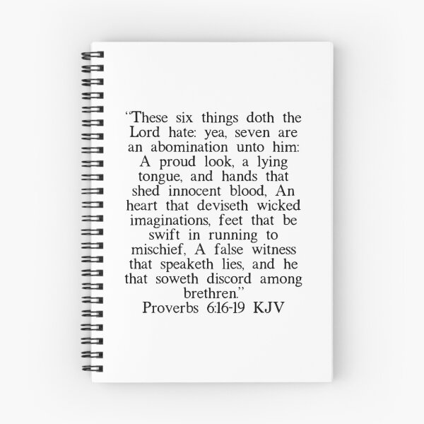 Item preview, Proverbs 6:16-19 KJV designed and sold by IBMClothing.