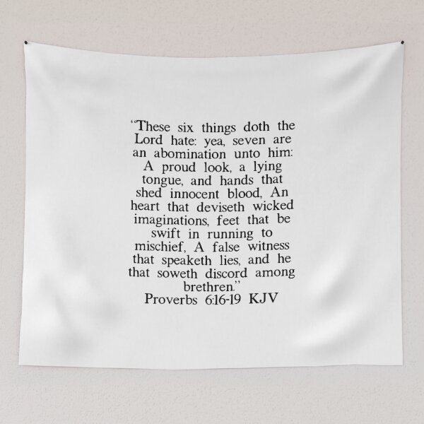 Item preview, Proverbs 6:16-19 KJV designed and sold by IBMClothing.