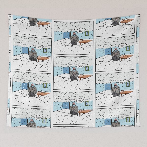 Item preview, Bernie Sanders Mittens Meme Inauguration Winter This Is Fine  designed and sold by BubblePieces.