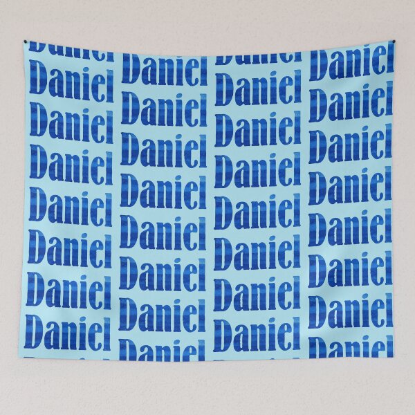 Item preview, Daniel boys name blue watercolor design designed and sold by ComicKitsch.