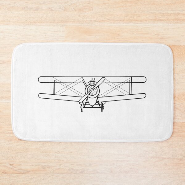 Item preview, Vintage Sopwith Camel WW1 biplane fighter aircraft outline graphic (black) designed and sold by soitwouldseem.
