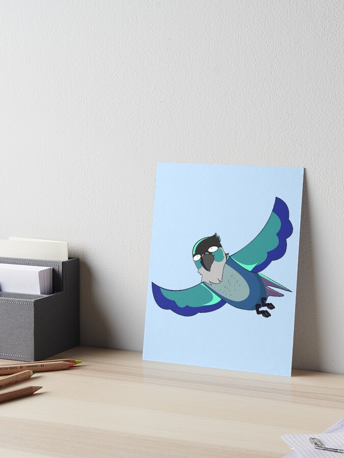 Jaiden animations funny eyes cute flying bird, parrot watching you funny   Sticker for Sale by SGS