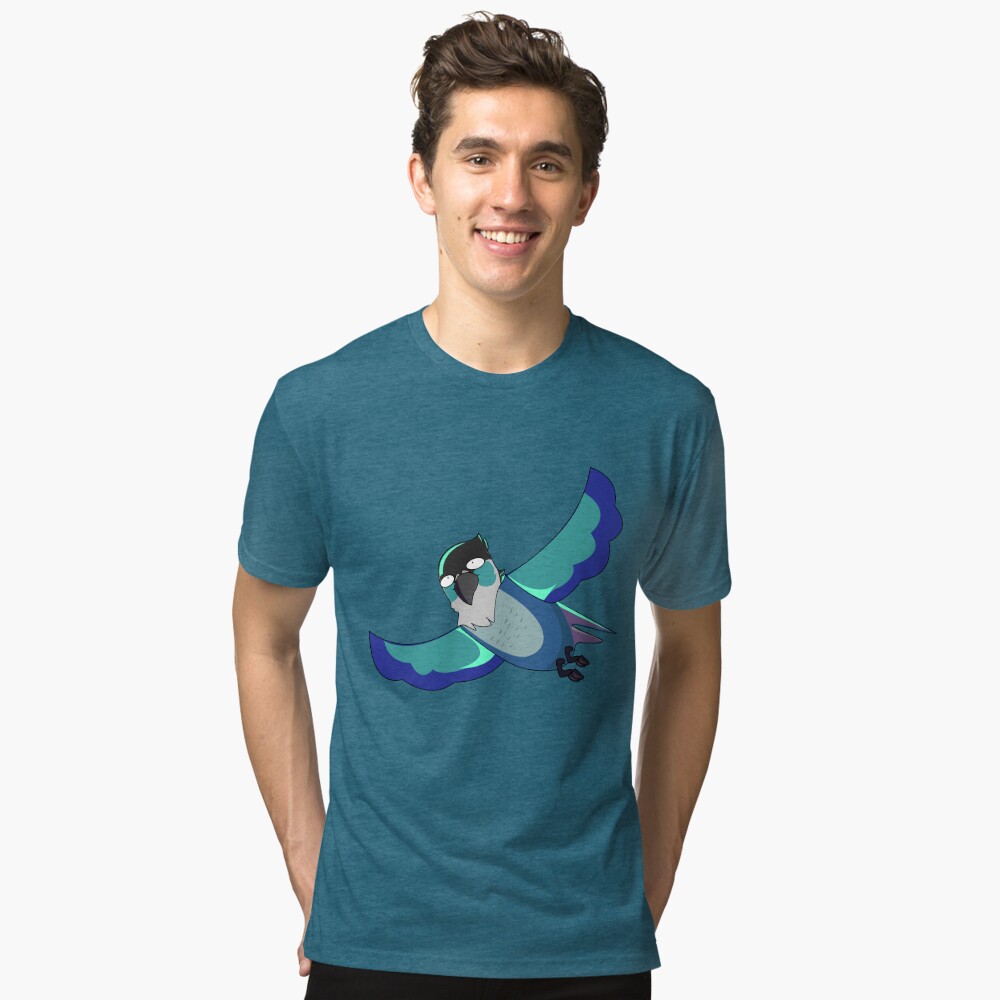 Jaiden animations funny eyes cute flying bird, parrot watching you funny   Sticker for Sale by SGS