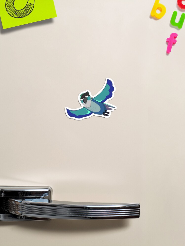 Jaiden animations funny eyes cute flying bird, parrot watching you funny   Sticker for Sale by SGS