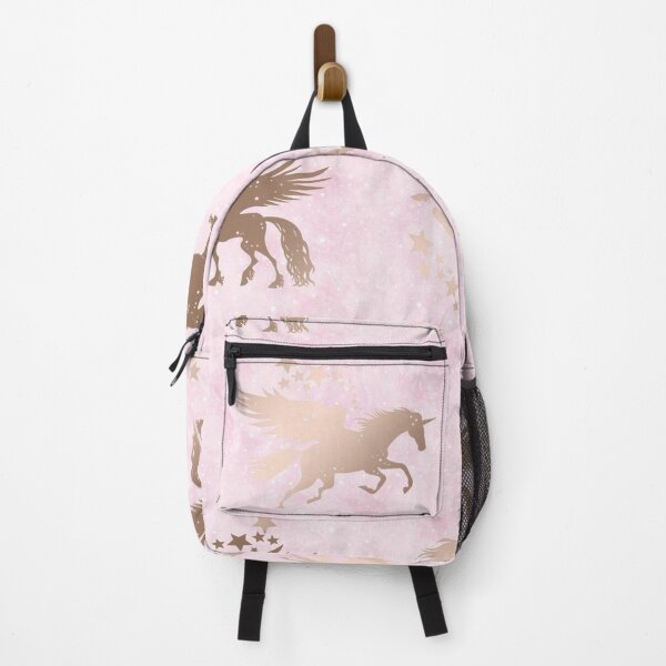 Item preview, Gold Unicorns on Pink Background Pattern designed and sold by AMS-ART.