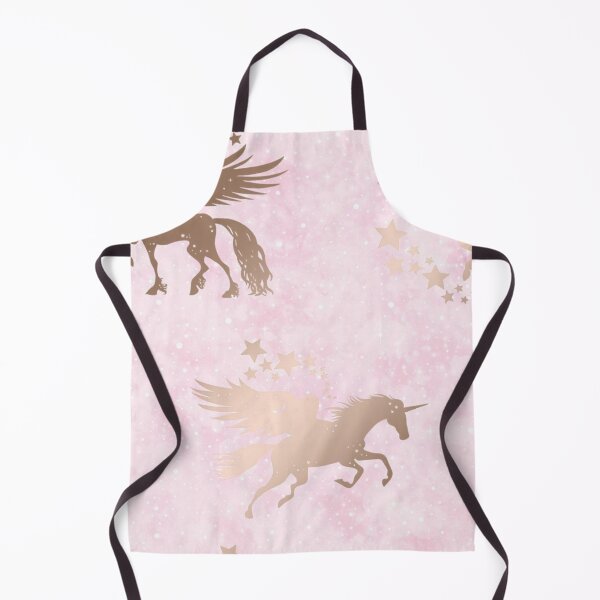 Item preview, Gold Unicorns on Pink Background Pattern designed and sold by AMS-ART.