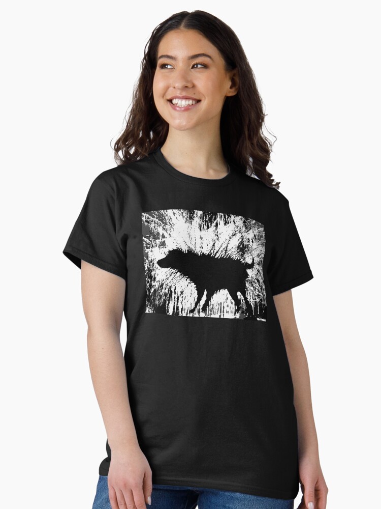 Thumbnail 2 of 7, Classic T-Shirt, Banksy Wet Dog Shakes designed and sold by WE-ARE-BANKSY.