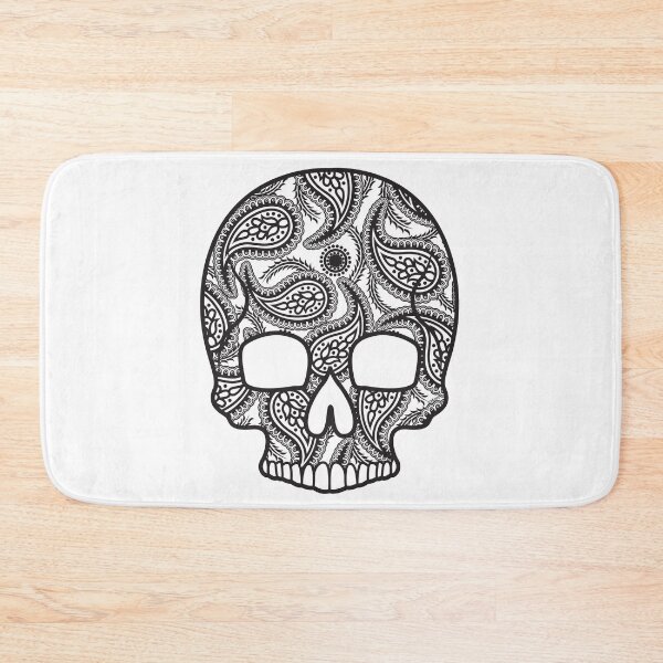Item preview, Invert Paisley Sugar Skull Floral Design Day of the Dead Dia De Los Muertos Mardi Gras Sugar Skull designed and sold by OopteesLydia.