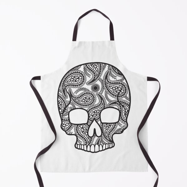Item preview, Invert Paisley Sugar Skull Floral Design Day of the Dead Dia De Los Muertos Mardi Gras Sugar Skull designed and sold by OopteesLydia.