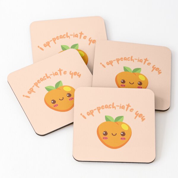 Item preview,  I A-Peach-iate you   -  I Appreciate You food Pun                      pch designed and sold by GoodMoodFood.