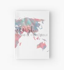 Fernweh Definition Teal und Pink Aquarell Karte Notizbuch