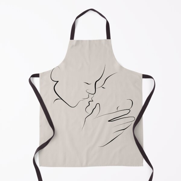 Item preview, A Tender Kiss Couple Line Art Illustration designed and sold by 4U2NV-LDN.