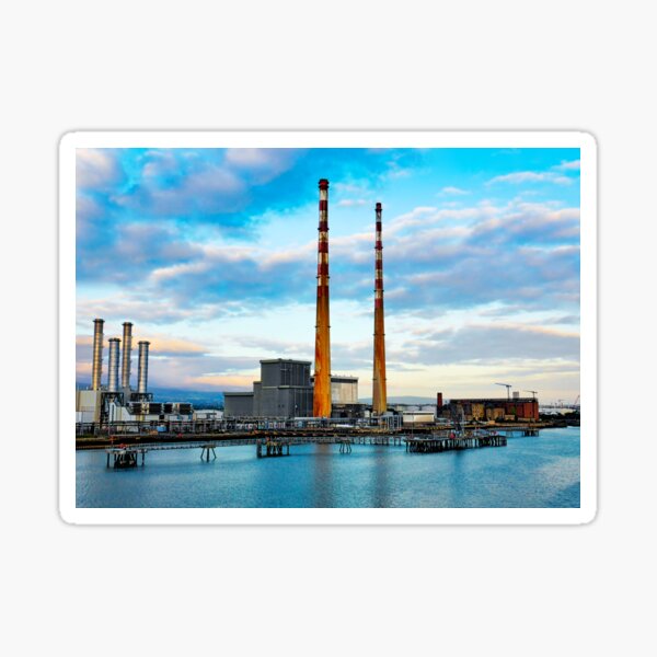 Dublin's Poolbeg Chimneys Sticker